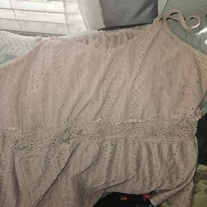 Lace Halter Top in Dusty Pink